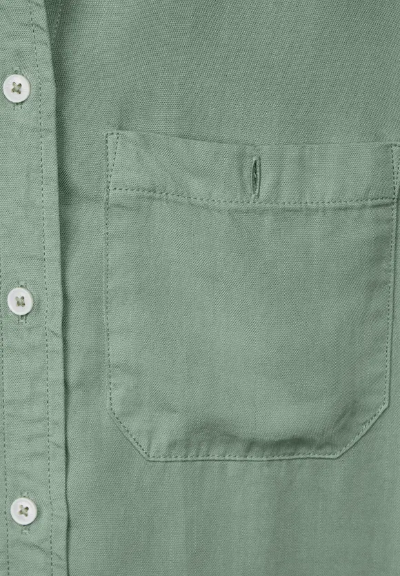 Lyocell Hemdbluse - raw salvia green