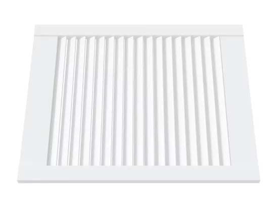 Portes d'armoire à persiennes 4pcs blanc 61,5x49,4cm pin massif