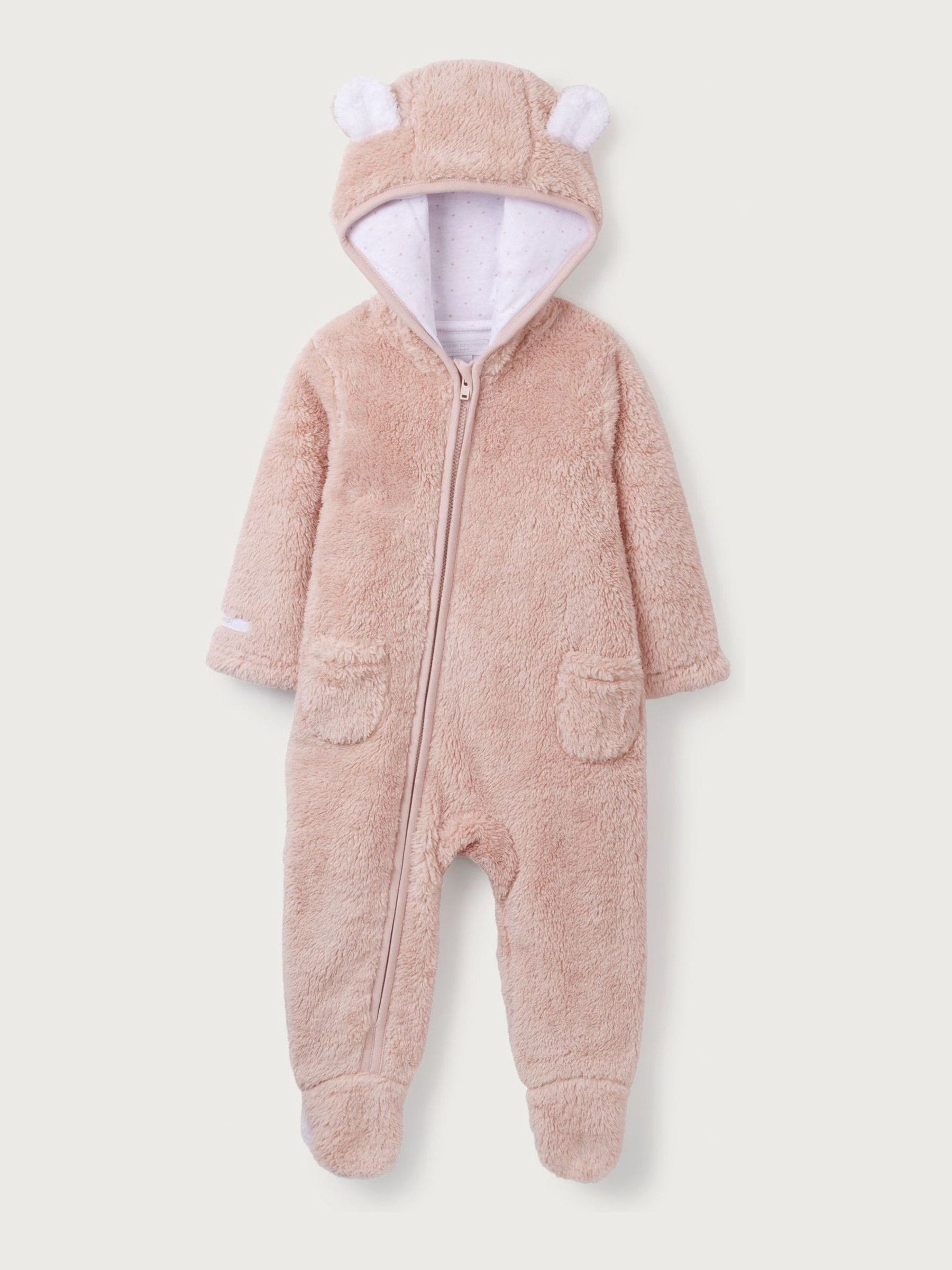The White Company - Roze fleece rompertje