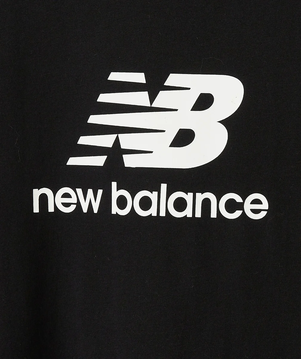 NEW BALANCET-SHIRT À MANCHES COURTES NOIR GARÇON ESSENTIALS STACKED