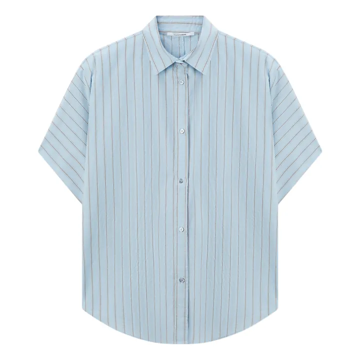 Pomandère Chemise Manches Courtes Rayures | Bleu