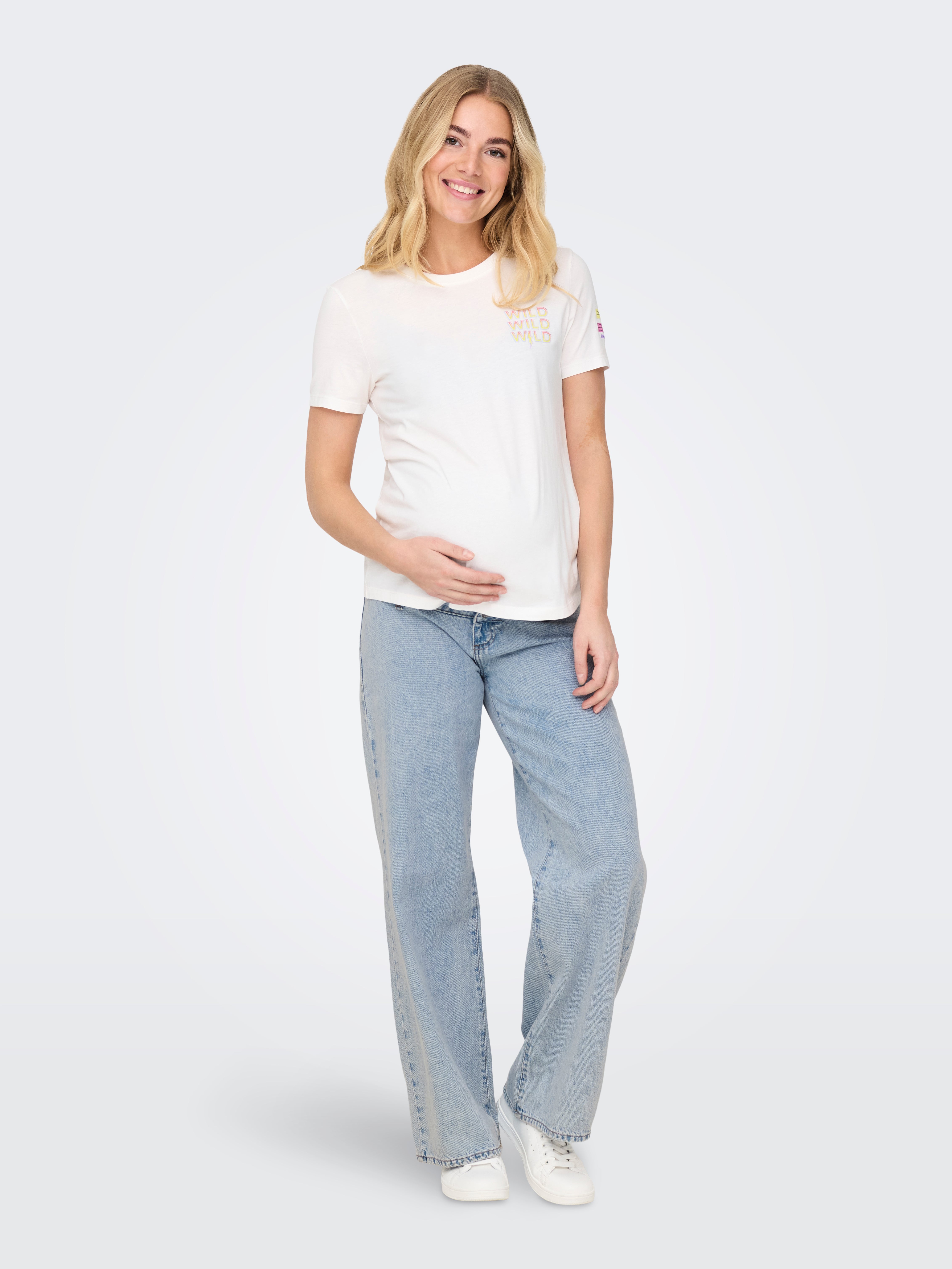 OLMKANE Weiter Beinschnitt Jeans Light Blue Denim