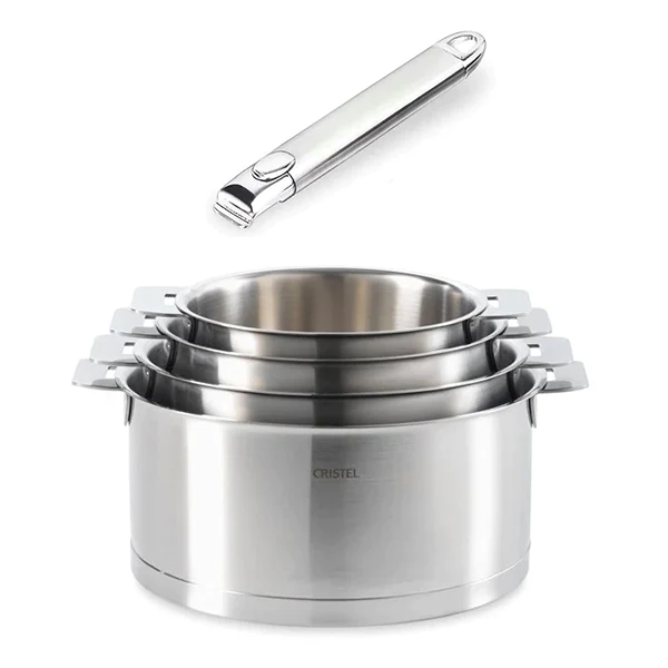 Batterie de cuisine casseroles Strate manche amovible 14, 16, 18 et 20