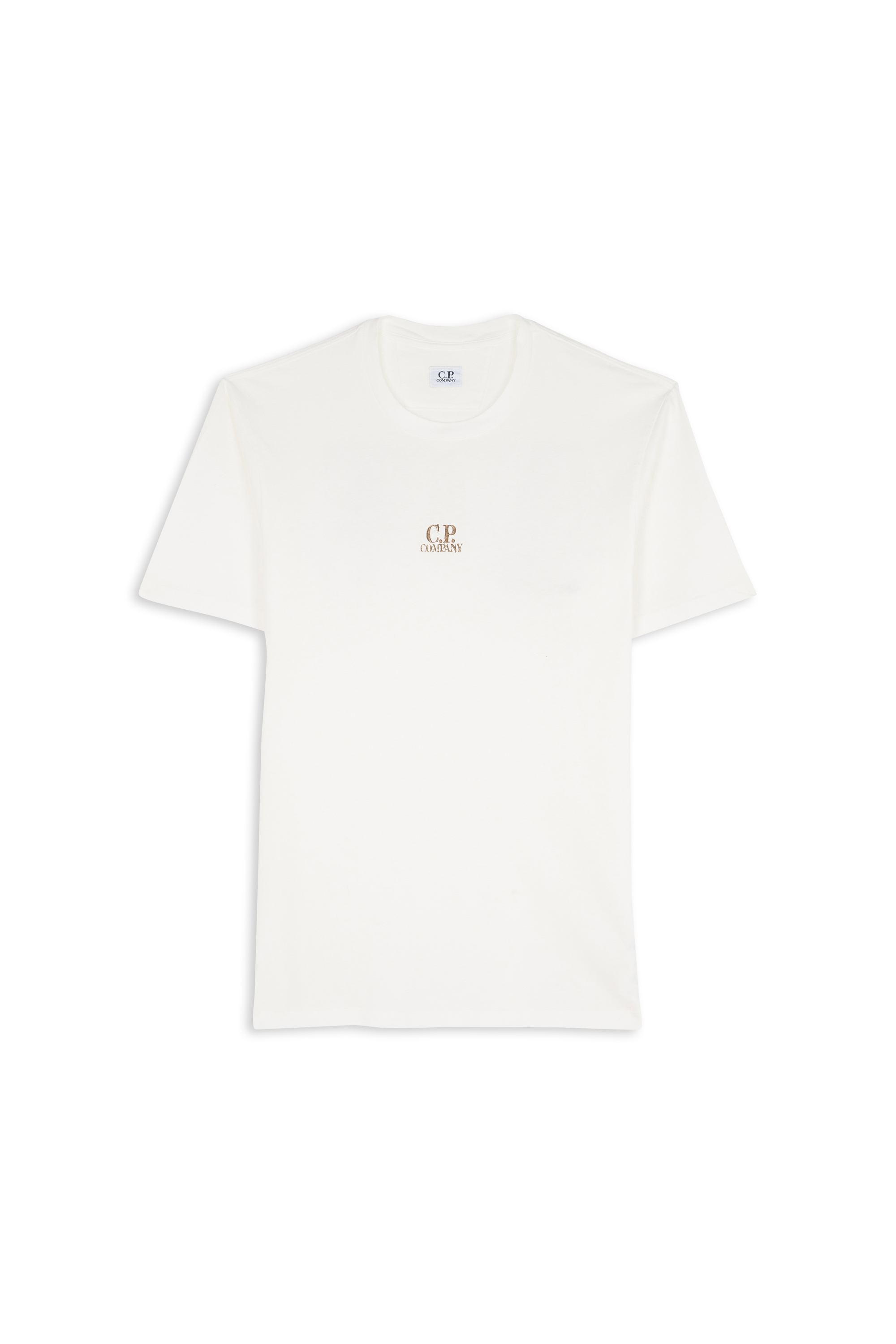 C.P. COMPANY T-shirt  JERSEY ARTISANAL THREE CARDS Blanc