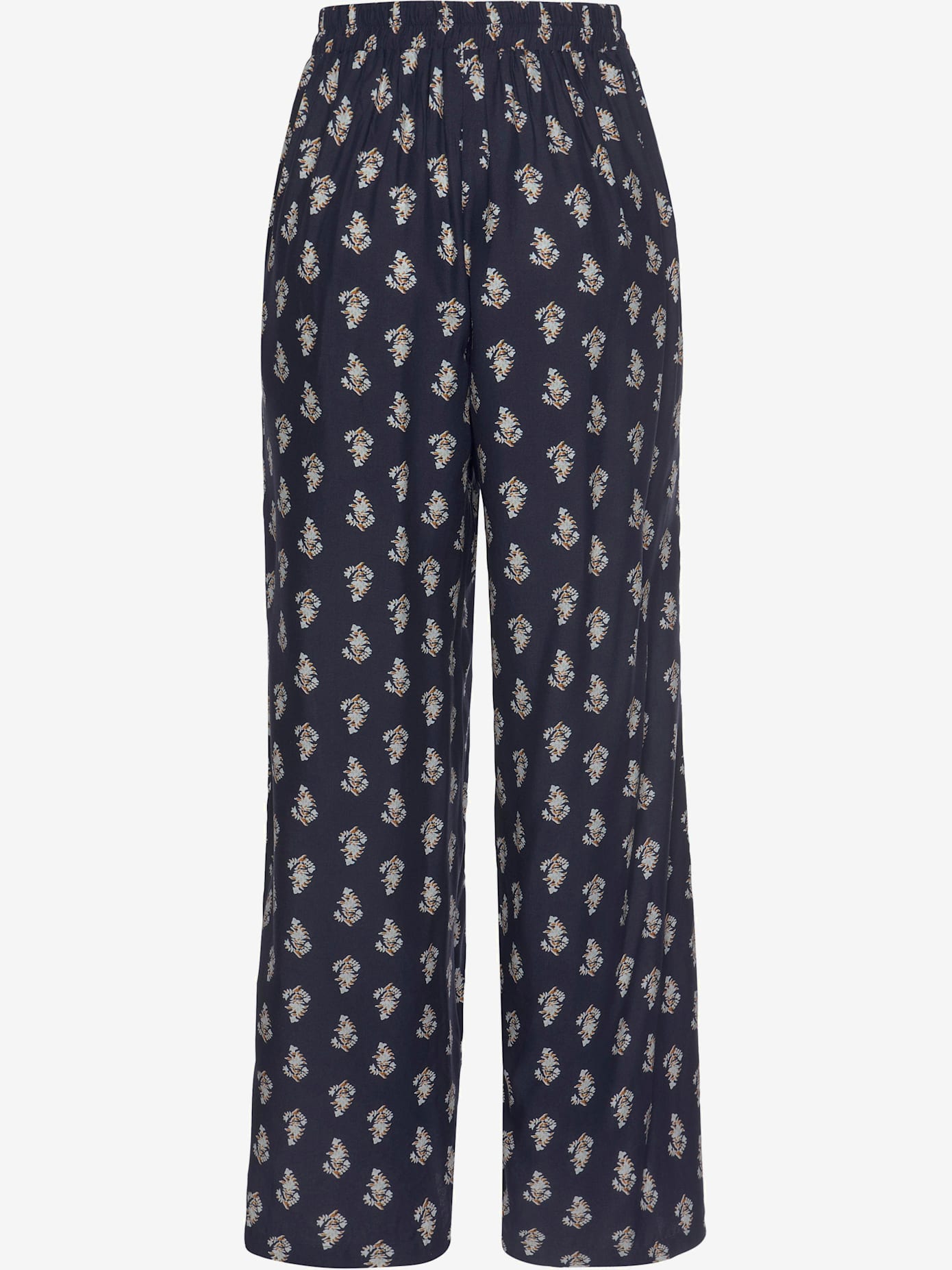 Pantalon ceinture plate devant, élastique derrière