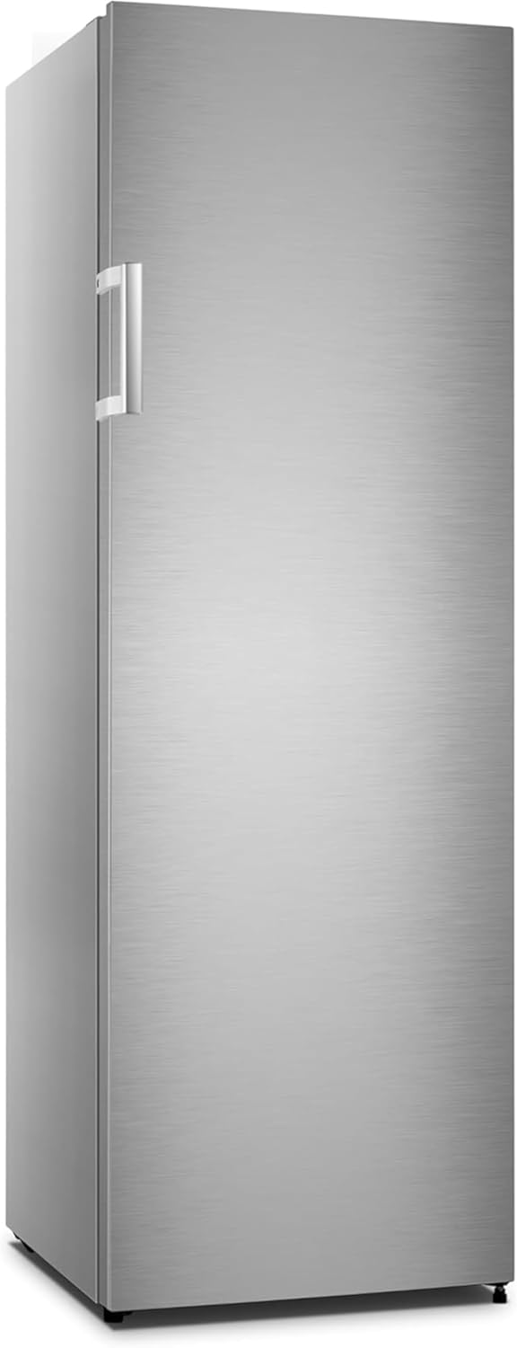 PKM Gefrierschrank GS212NFEIX | INOX | silbern | 194 Liter | Fast-Freeze | No Frost | Breite 56 cm | 5 Schubladen | 1 Gefrierklappe | Türanschlag wechselbar