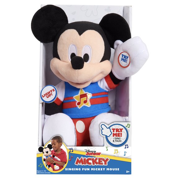 Peluche Mickey 30 cm Sonore et Lumineuse