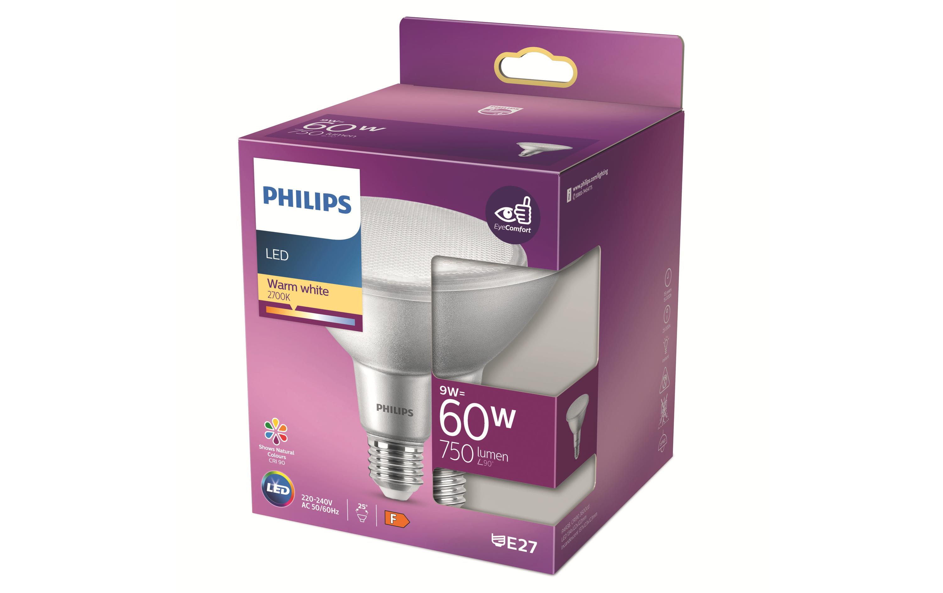 Lampe LED Classic 60W PAR38 WW 25D ND 1PF/4 WarmweissLeuchtmittel PAR38 mit klarem Glas