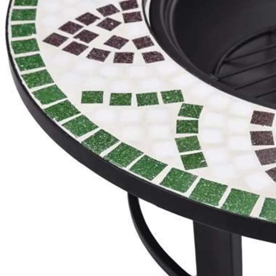 vidaXL - Vuurkorf - Groen - Keramiek