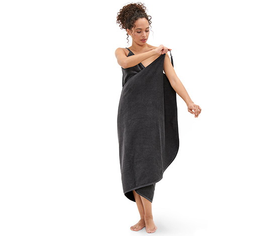 Handtuchkleid, anthrazit