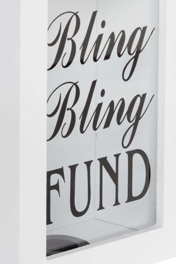 Spardose SOLARA - weiß - Bling Bling Fund