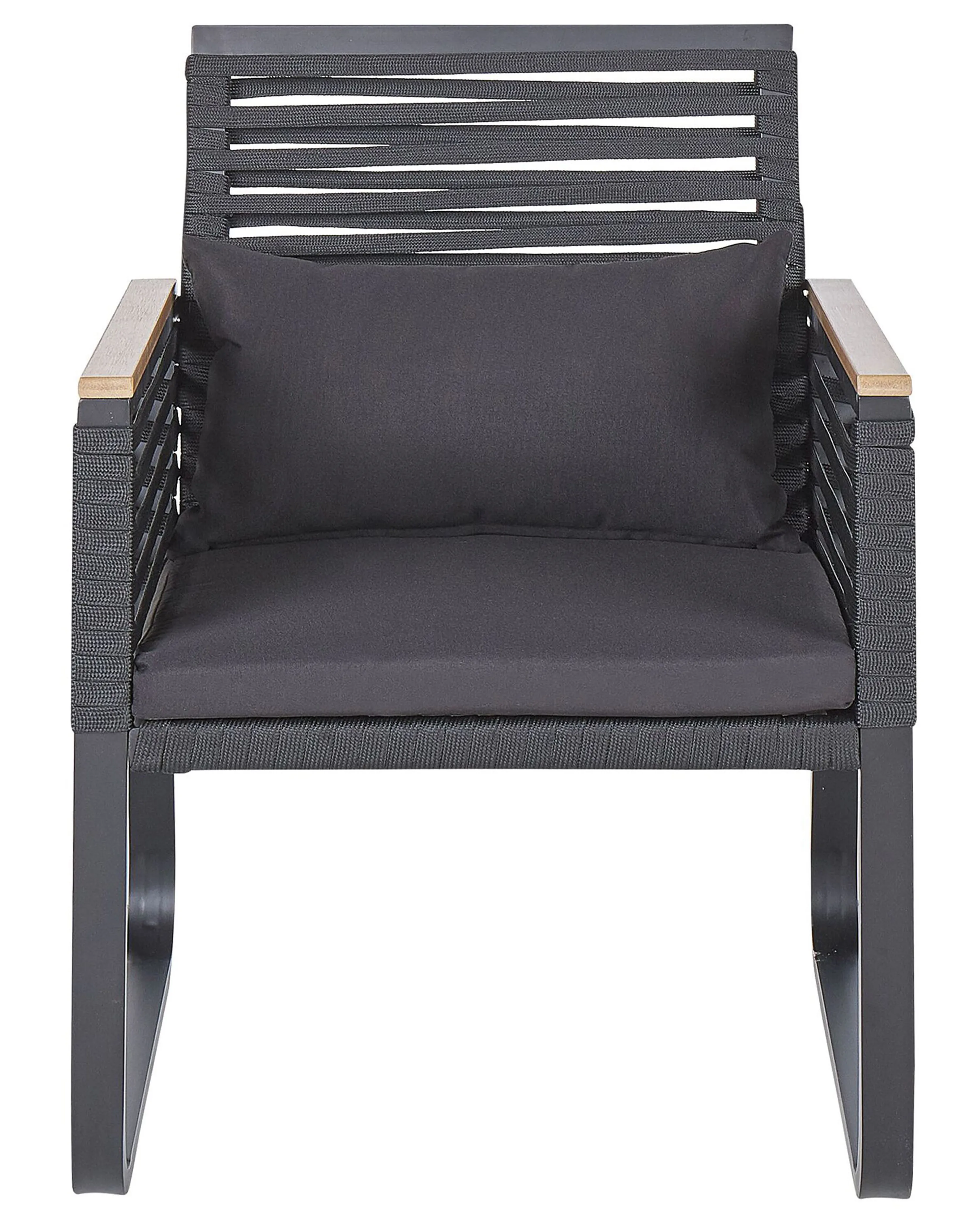Set van 2 stoelen met zitkussen CANETTO Metaal Zwart