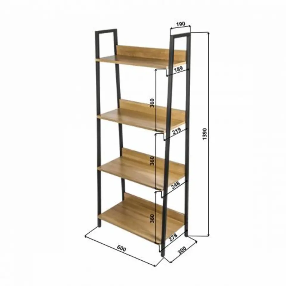 ERRO Boekenkast - boekenrek - 60x30x140 cm