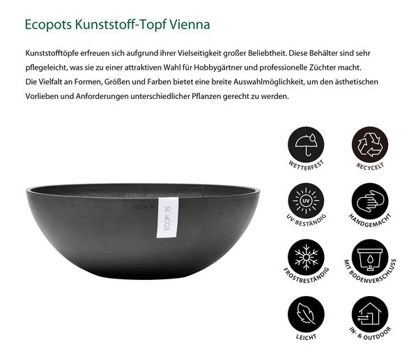 Ecopots Kunststoff-Topf Vienna, oval