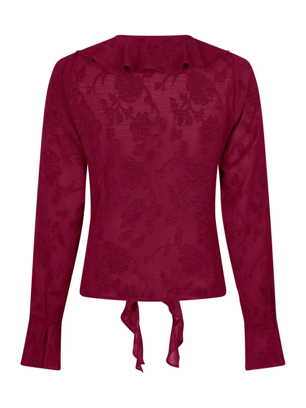 Neo Noir Anika Burnout Blouse burgundy