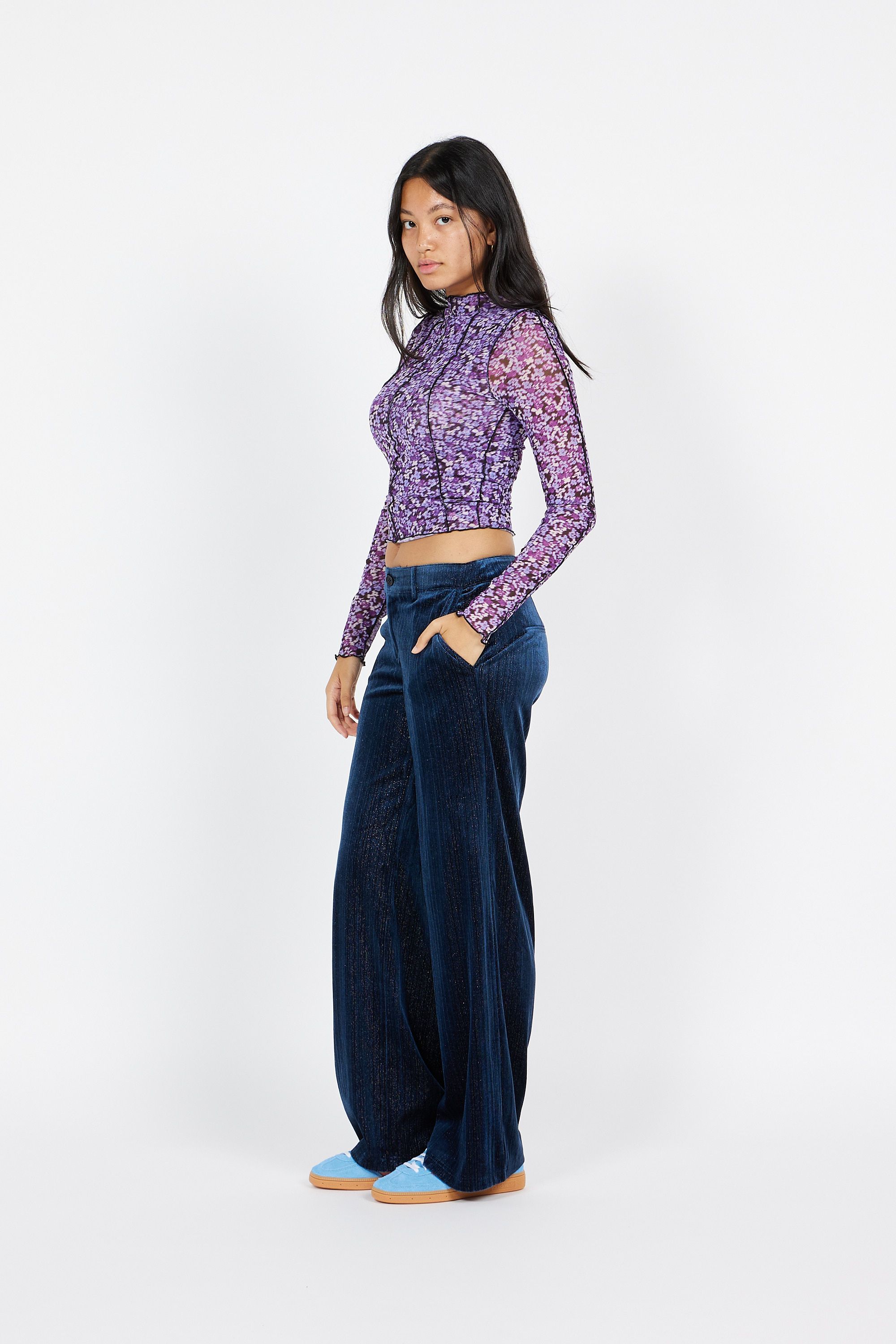 NOISY MAY Top NMCARRIE L/S HIGH NECK TOP FWD Violet