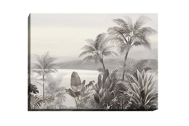 Toile jungle noir et blanc L.80 x l.60 cm