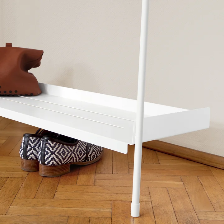 vonbox - Anlehngarderobe Meta, weiss / Esche