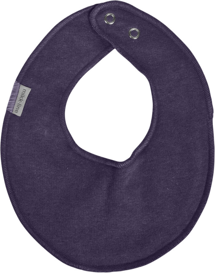 Mikk-Line Cotton Bibs - Round Aubergine