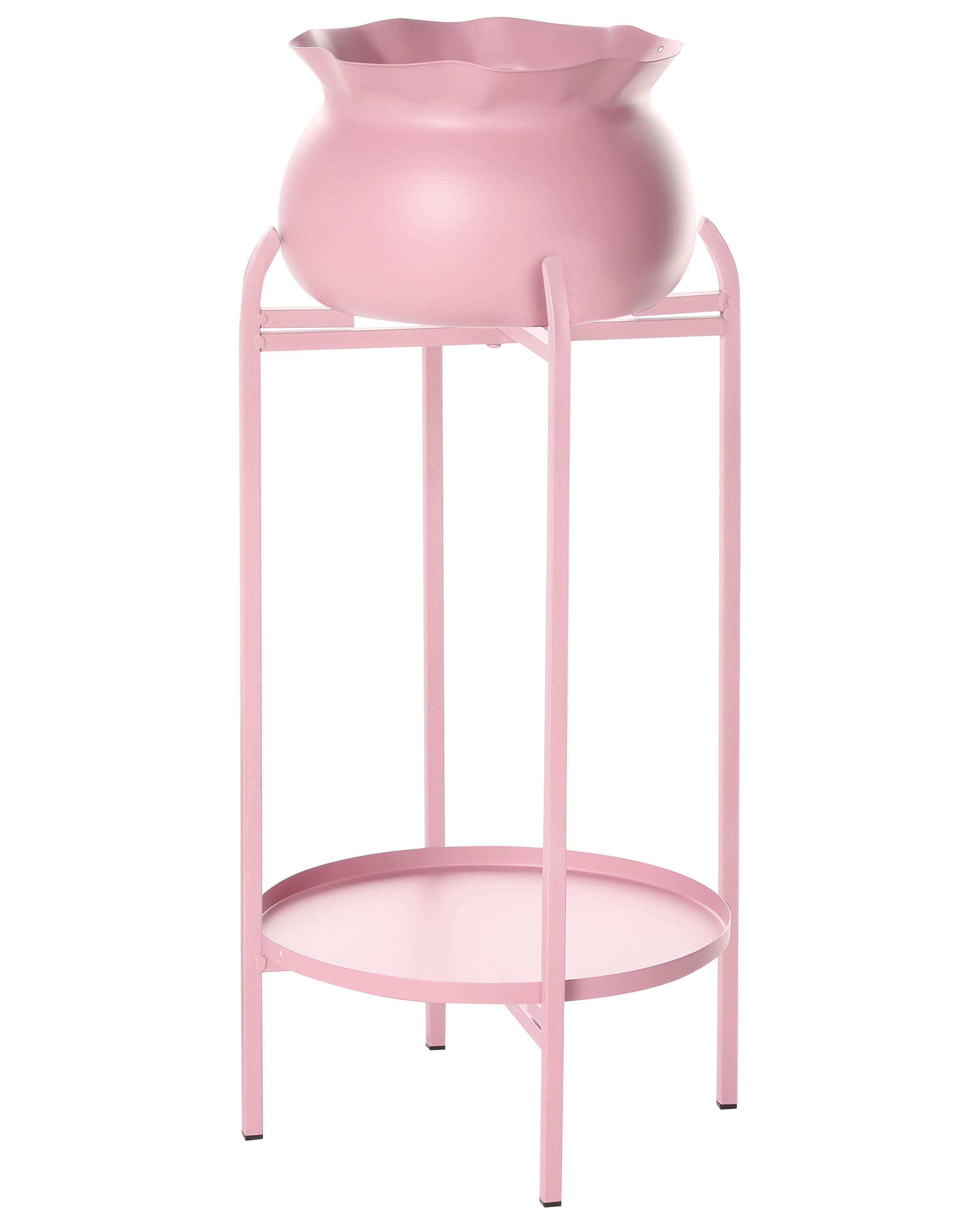 Verhoogde bloempot MOKUREN Metaal 25 cm Roze