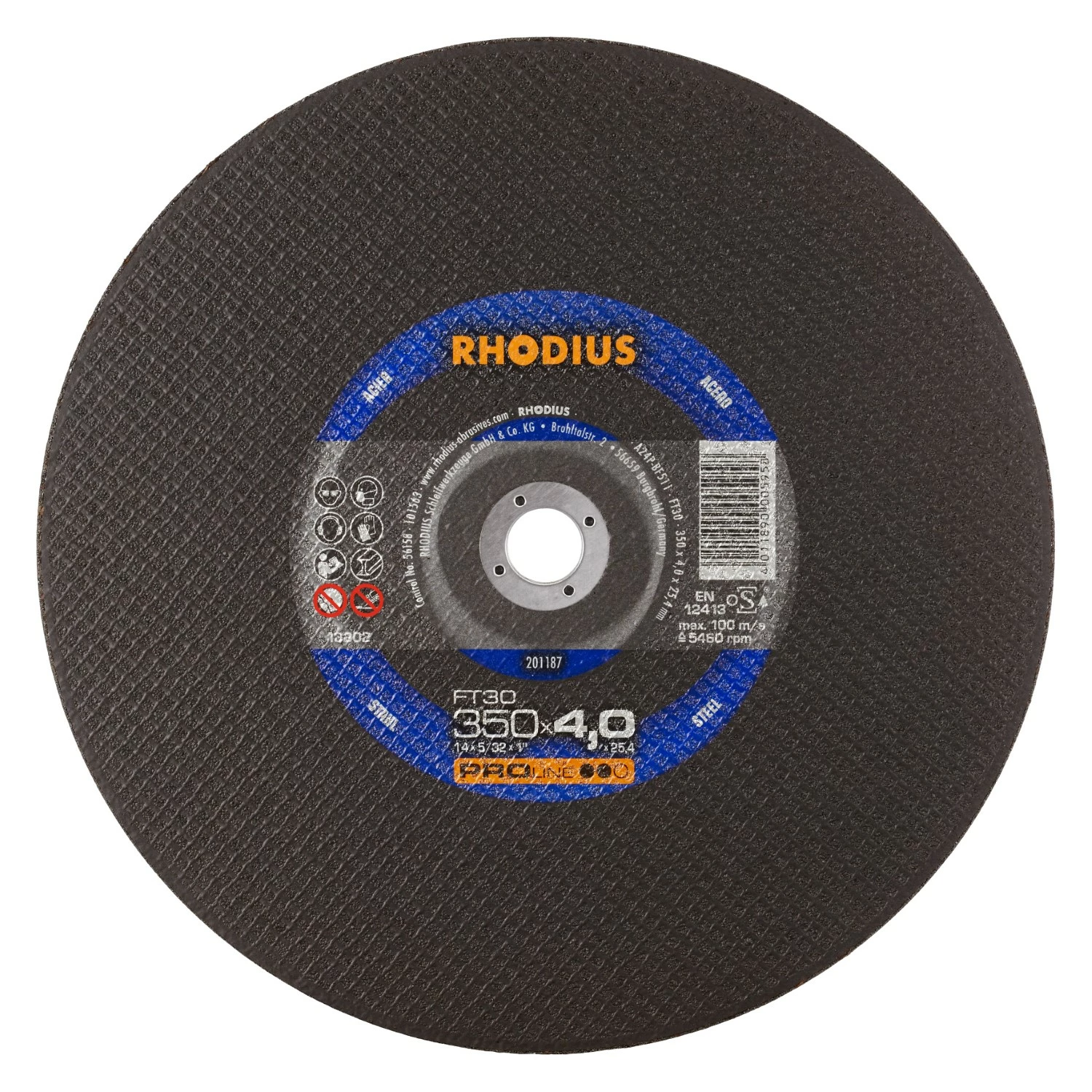 Rhodius 201187 FT30 PROline ll Doorslijpschijf conventioneel 350 x 25,4 x 4mm (10 st)