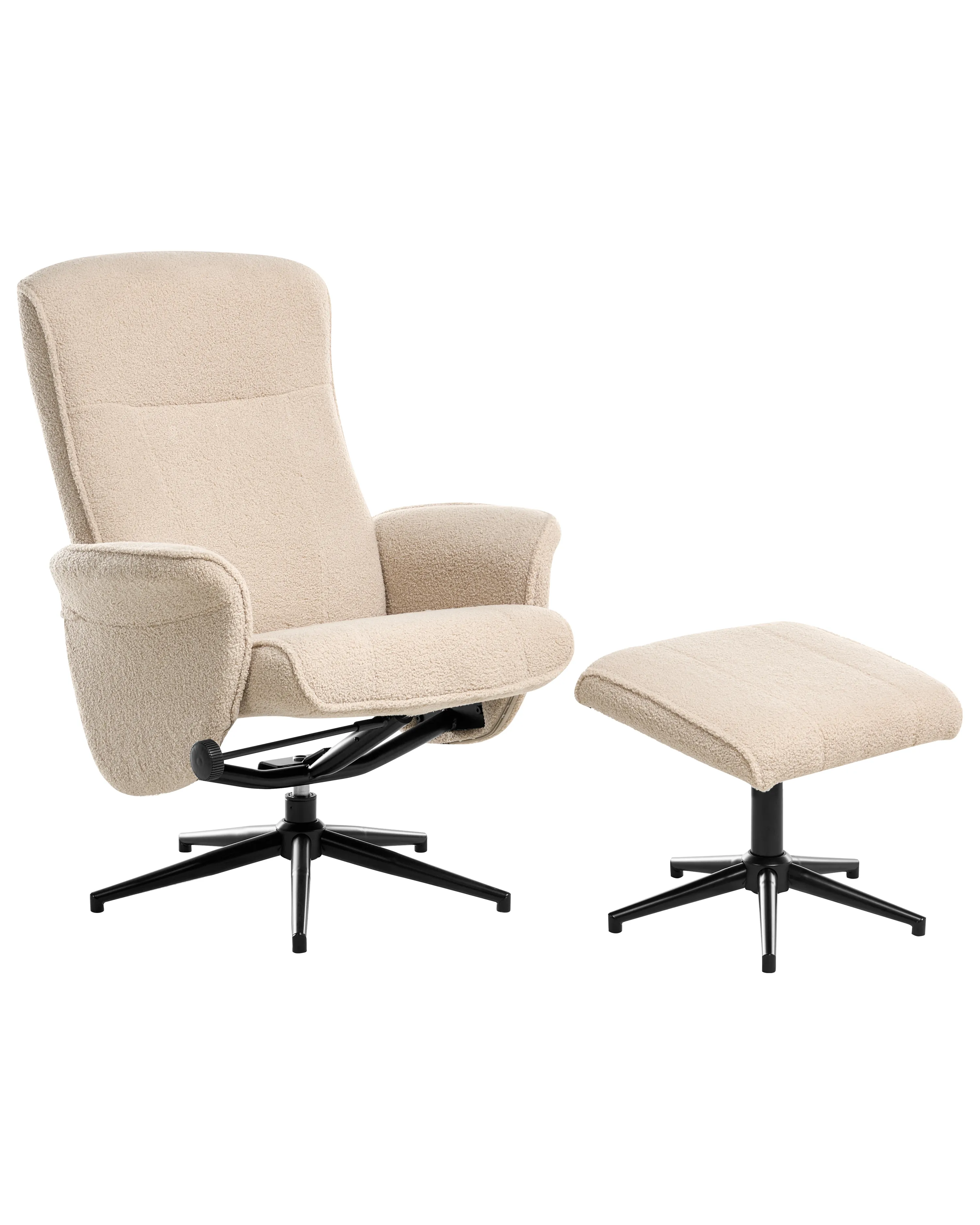 Relaxfauteuil JAPET Bouclé Beige