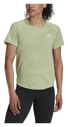 Maillot manches courtes adidas running adizero Vert Femme