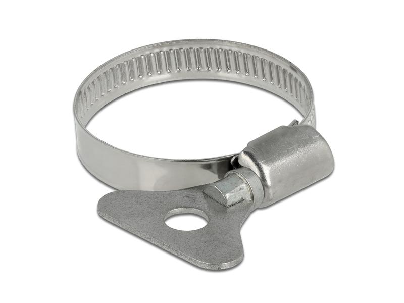 Delock Schlauchschellen-Set 25-40 mm 10 Stück Schlauchschelle mit Flügelmutter 25 - 40 mm 10 Stück Metall
