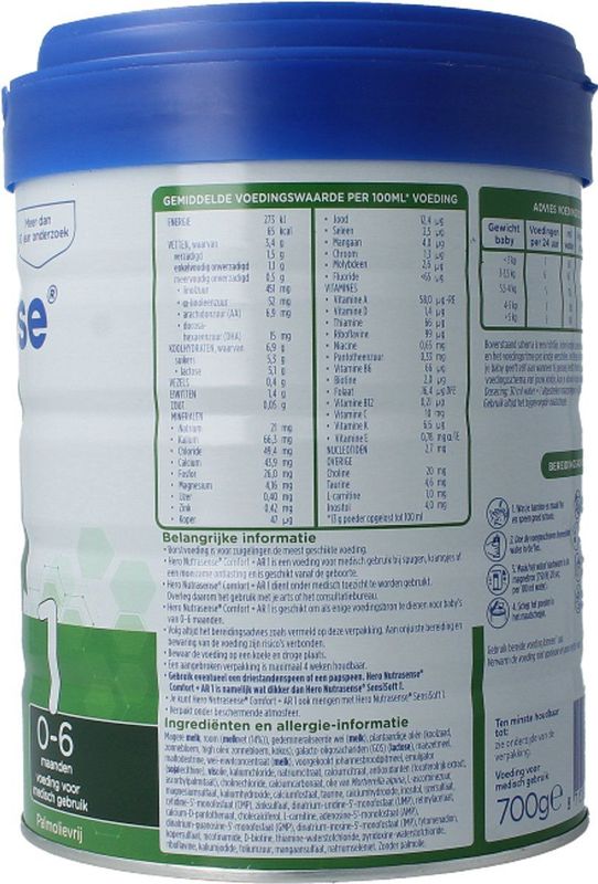 Hero - Nutrasense Comfort 1 - Flesvoeding - 700 gr