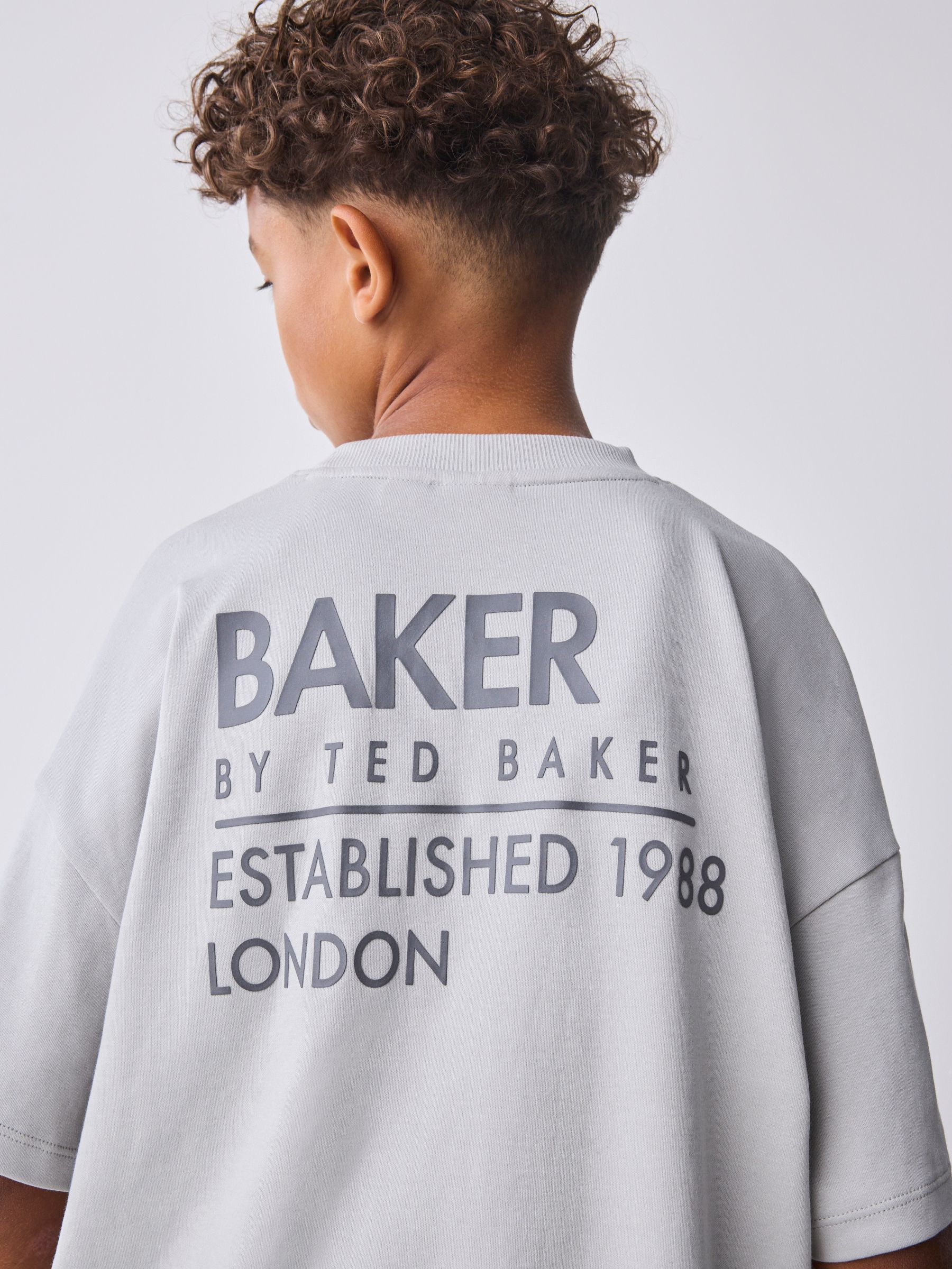 Baker by Ted Baker Oversized Tonal Graphic T-Shirt and Shorts Set