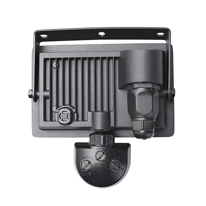 Projecteur à détection LED noir 20W 1600 LM IP44