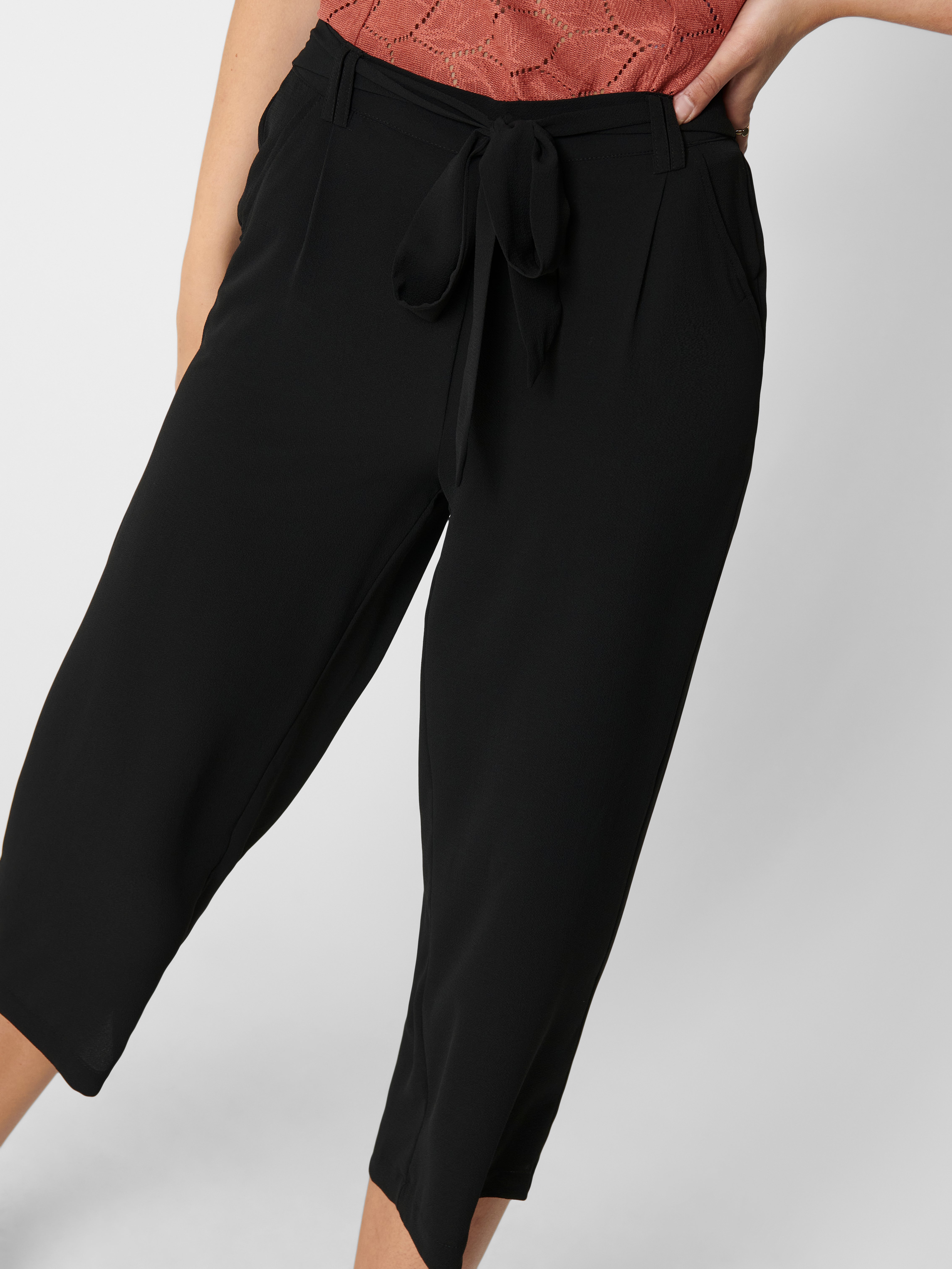 ONLWINNER Normal geschnitten Palazzohose Black