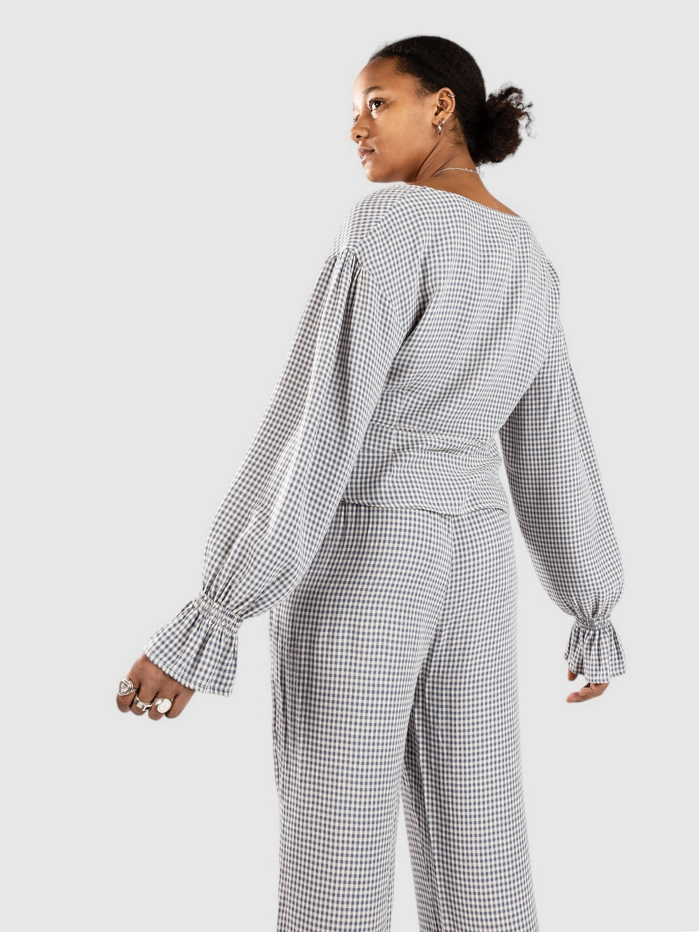 Brixton The Meadow Blouse Shirt azure blue gingham