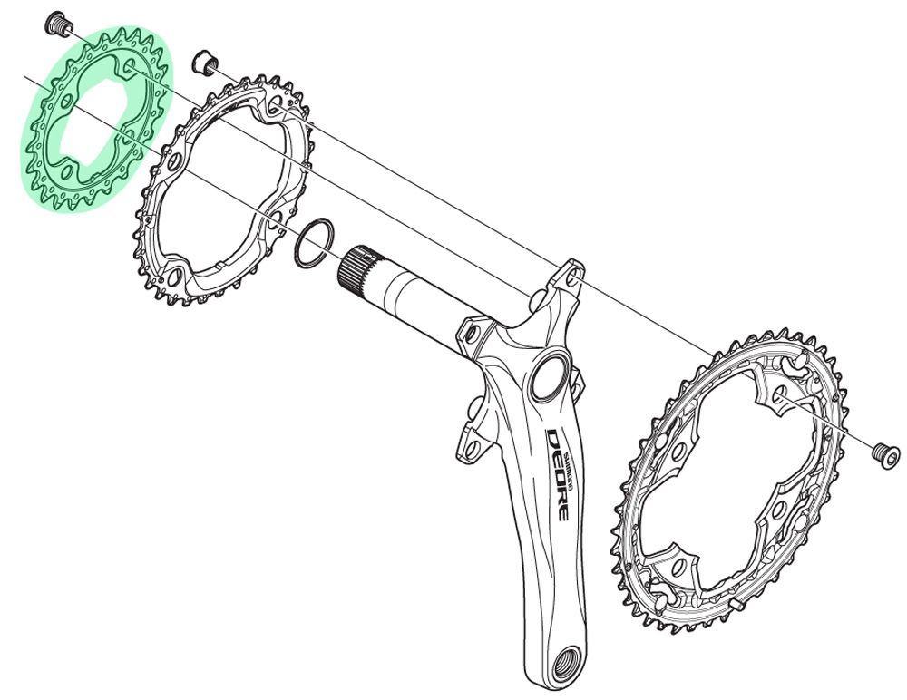 Shimano Kettenblatt Deore FC-M590-10 24 Zähne