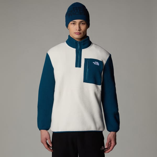 Sweat polaire THE NORTH FACE YUMIORI 1/4 ZIP WHITE DUNE/MIDNIGHT PETROL/MALLARD BLUE