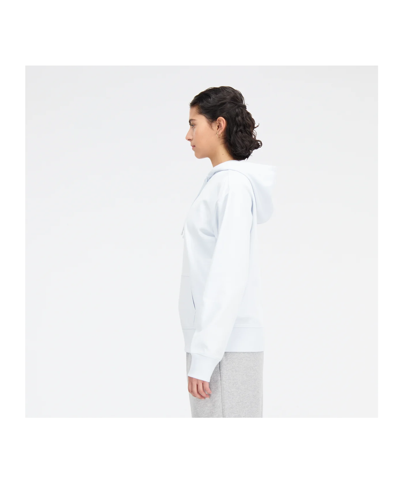 New Balance Stacked Oversized Hoody Damen Blau FIB