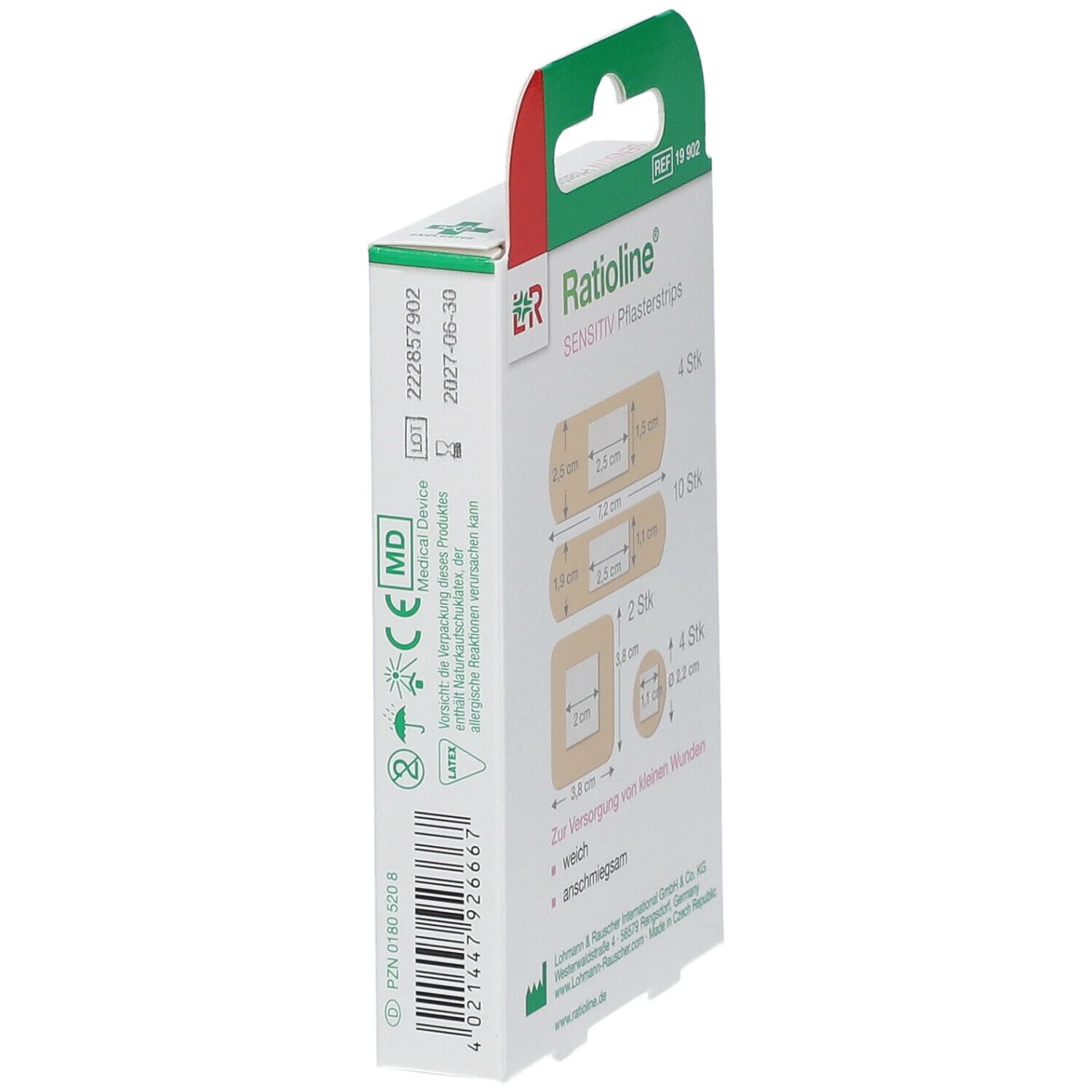 Ratioline® sensitive Pflaster Strips 4 Grössen