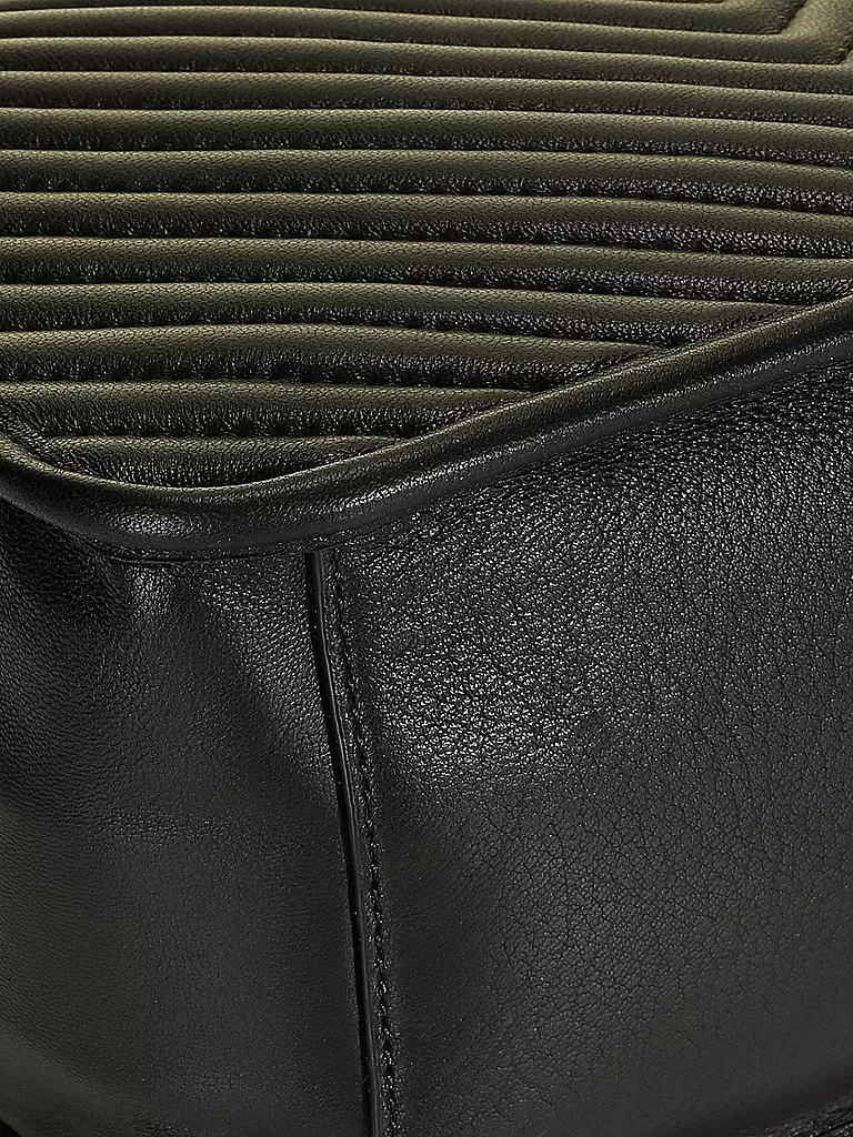 LES VISIONNAIRES Ledertasche - Tot Bag LENA QUILTING schwarz