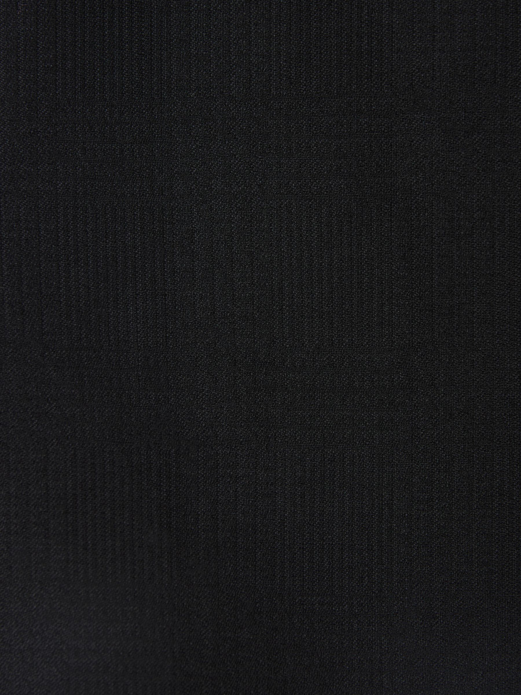 Zwart - Signature Marzotto 100% Italian Wool Check Tuxedo Suit Trousers