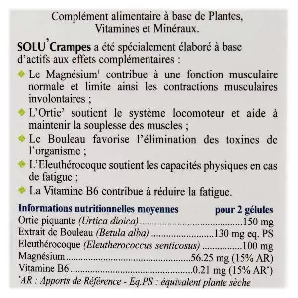 NutriExpert SoluCrampes 60 cápsulas vegetais
