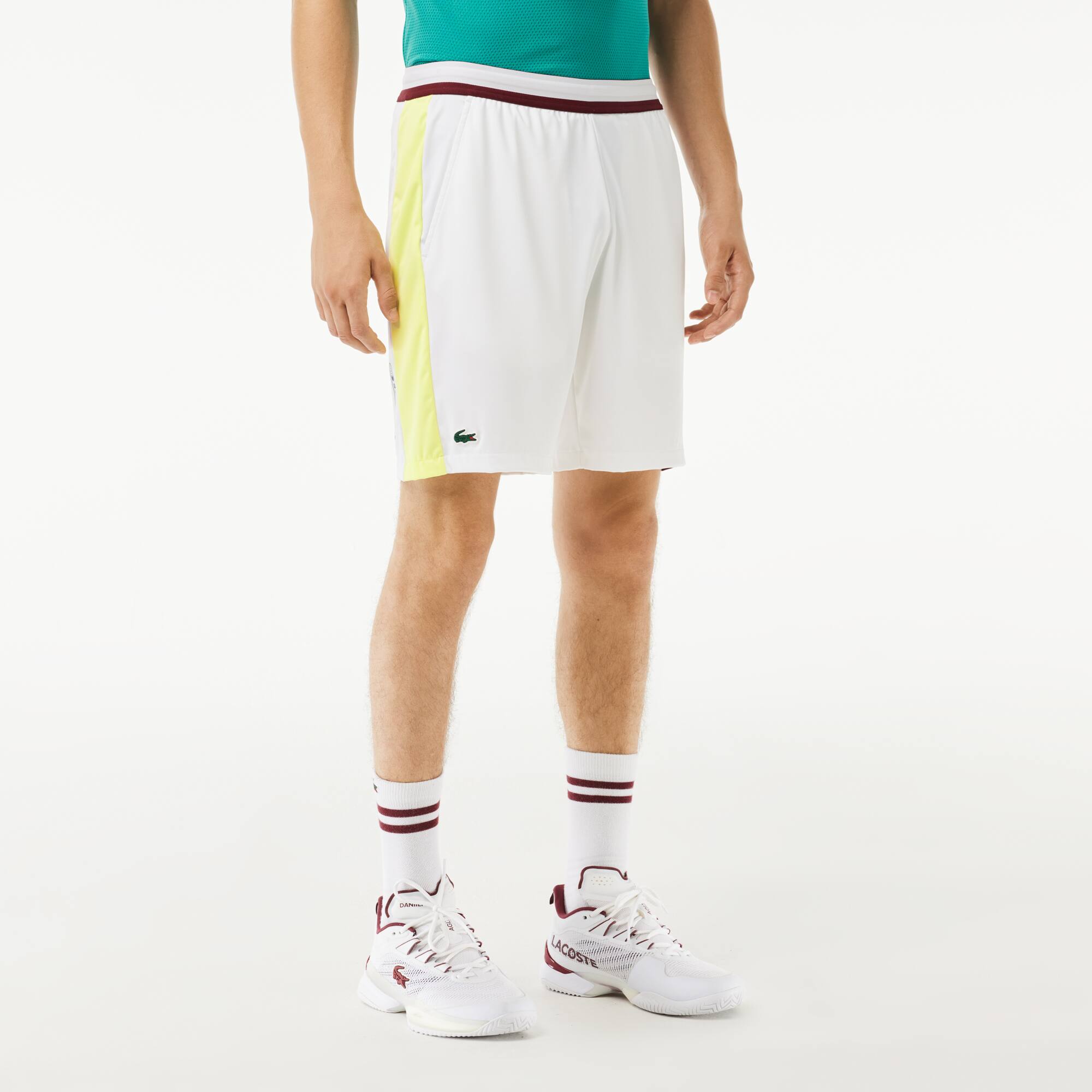 LACOSTE TENNIS x Daniil Medvedev Shorts in Regular Fit Bermudas - Weiss - Lacoste - Herren