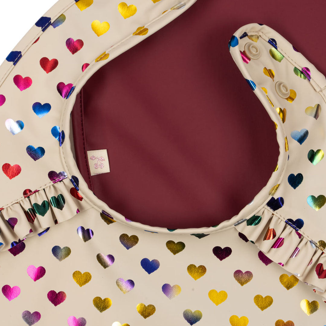 konges sløjd slabbetjes - coeur glitter sangria - 2st
