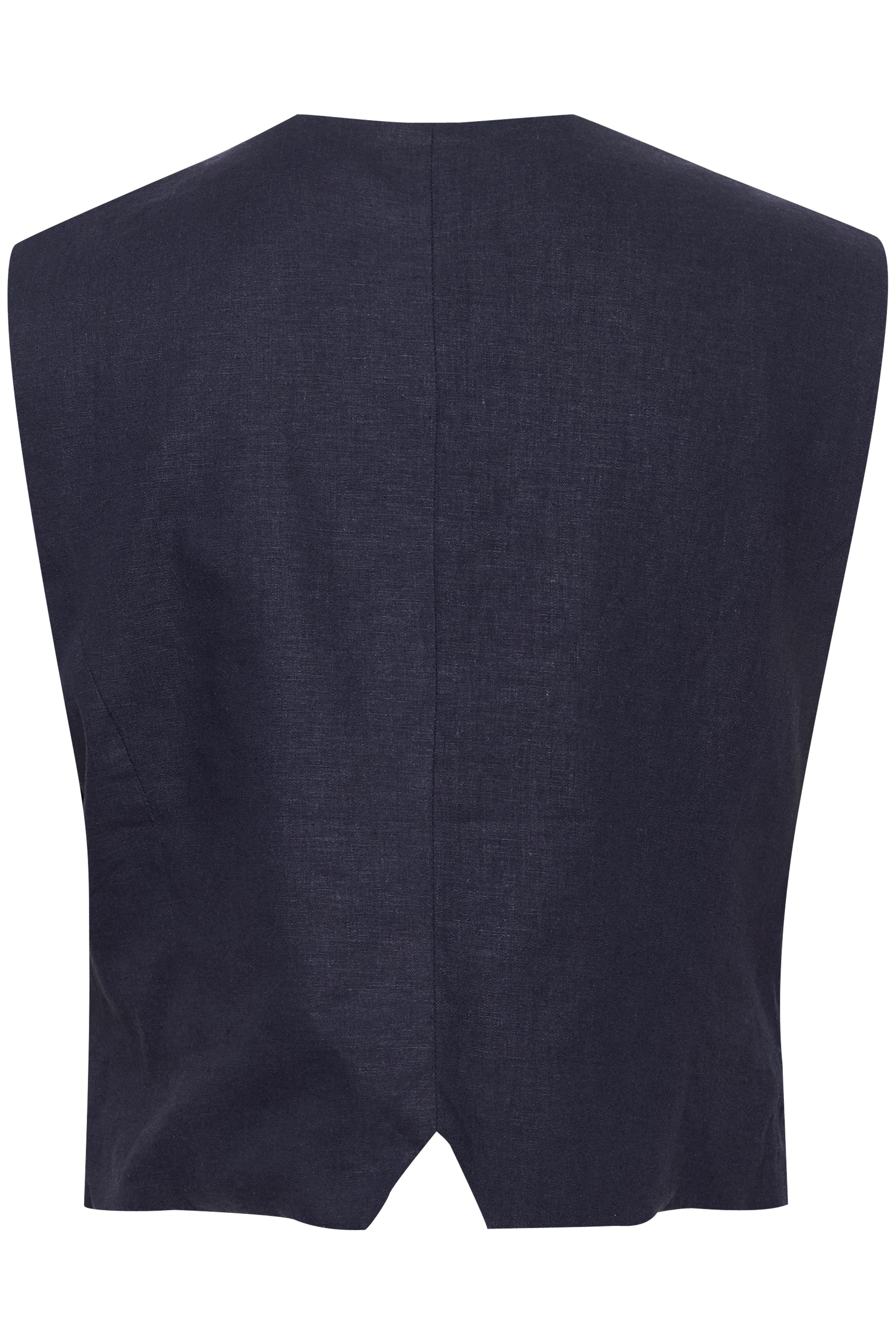 GESTUZ  Liza linen vest - Seaborne