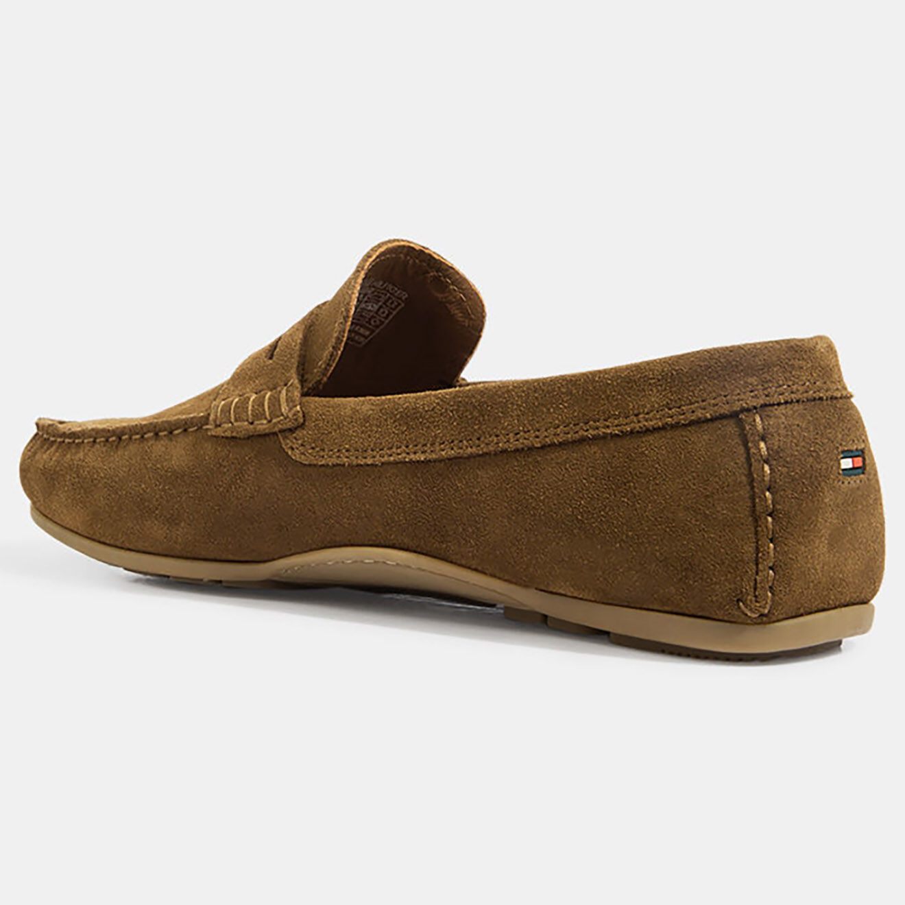 Tommy Hilfiger Mocassins en Velours de Cuir Driver marron
