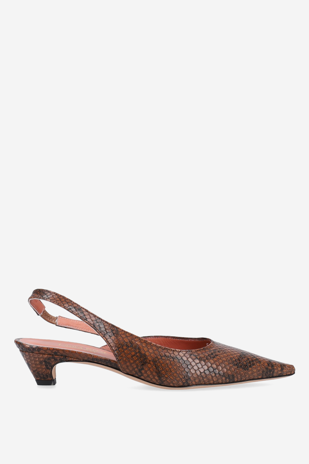 Pitone leather slingbacks