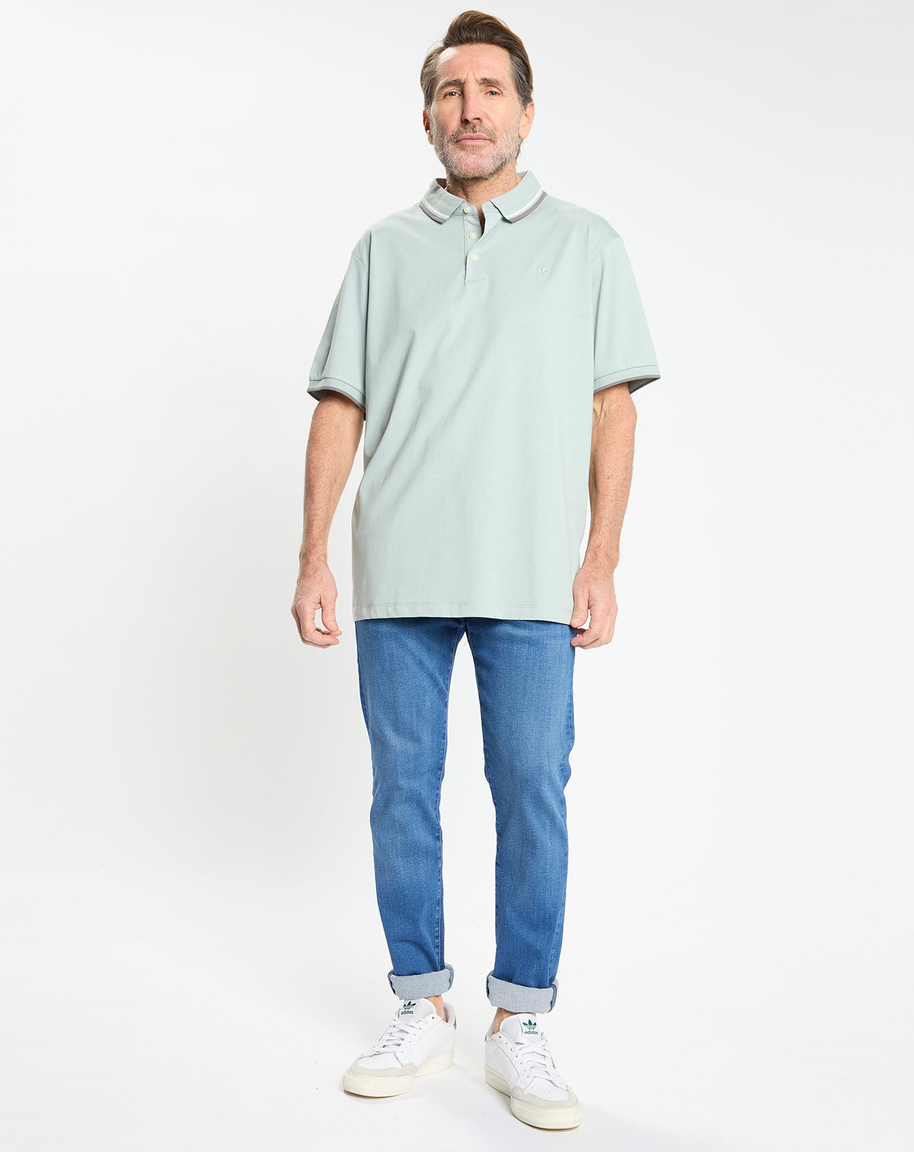 Hackett London Polo Regular Fit Jersey uni vert clair