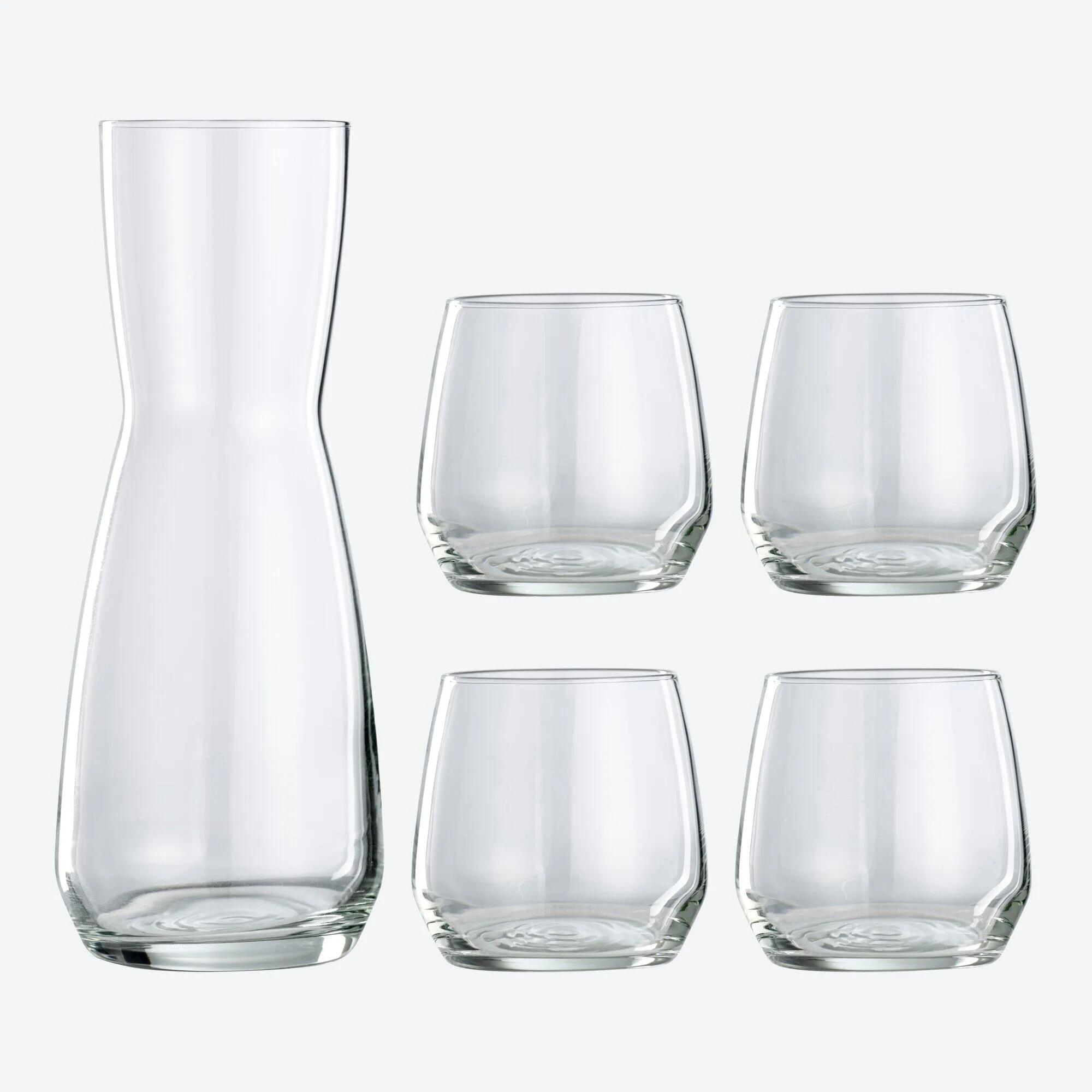 Karaffe mit 4 Gläsern, 5er-Set