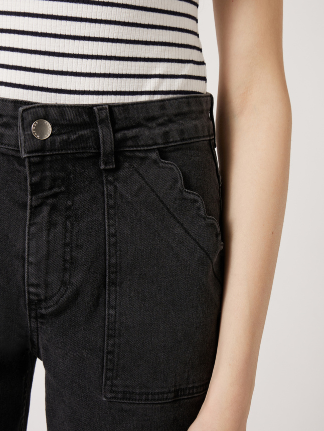 Jean cropped droit
