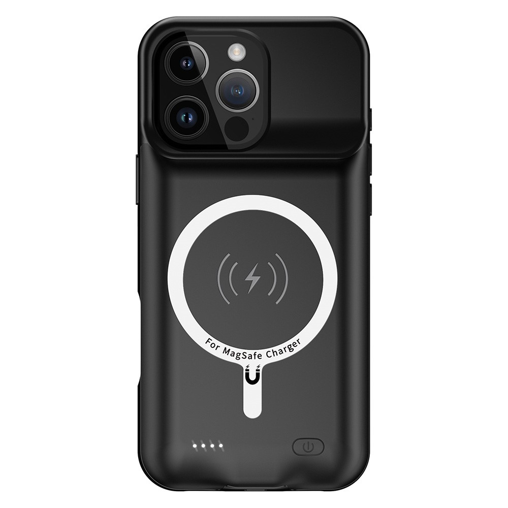 iPhone 16 Pro MagSafe Backpack Akku Case Schutzhülle (7000mAh) - Schwarz
