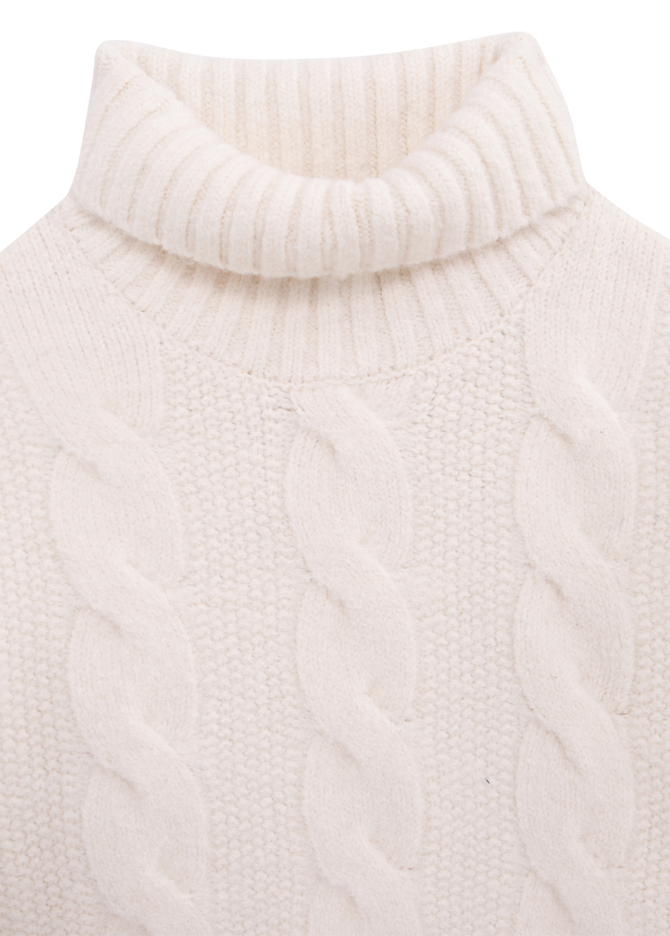 Pull droit col roulé | Blanc